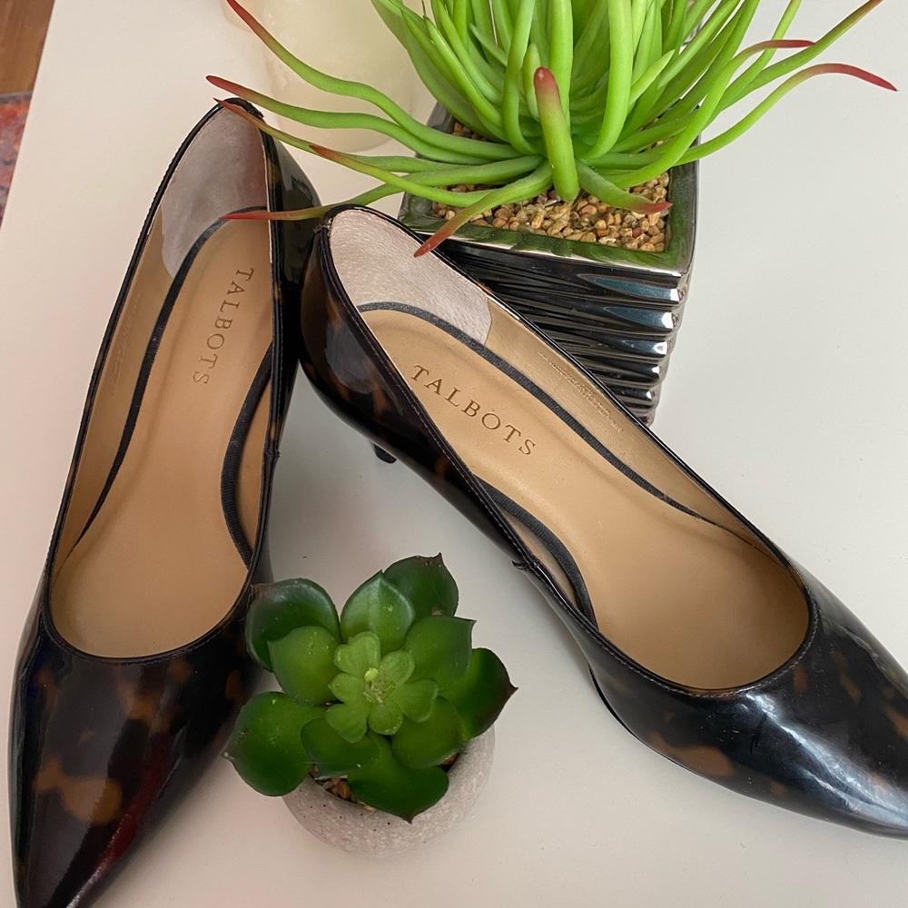 Talbots women's size 7 heels! Leopard patent